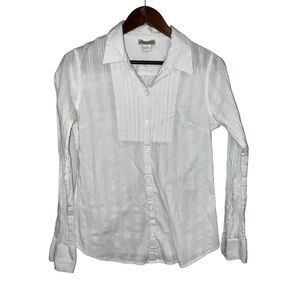 Women's Lucky Brand White Button Down Shirt